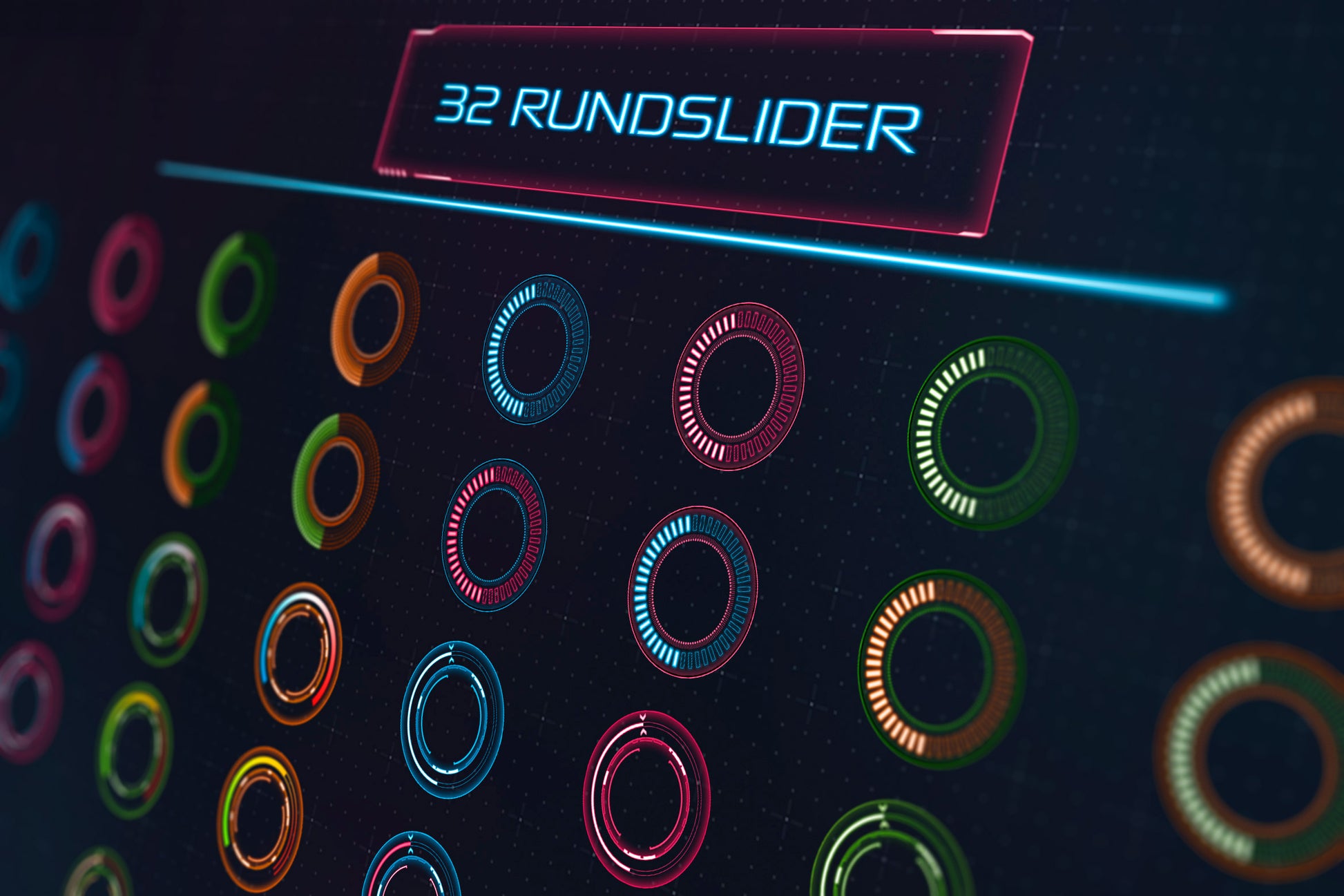 Rundslider-Designs des Icon-Set NEO Star für den AIO CREATOR NEO