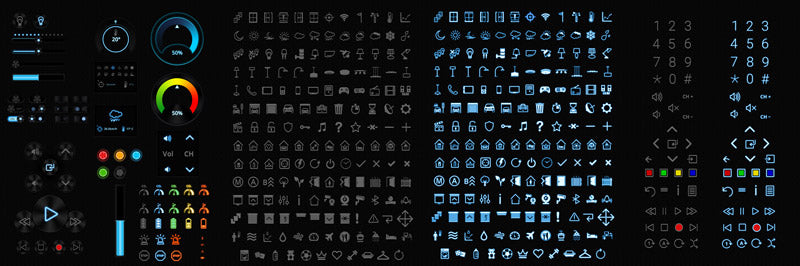 Elemente des Icon-Set NEO Tronic für den AIO CREATOR NEO