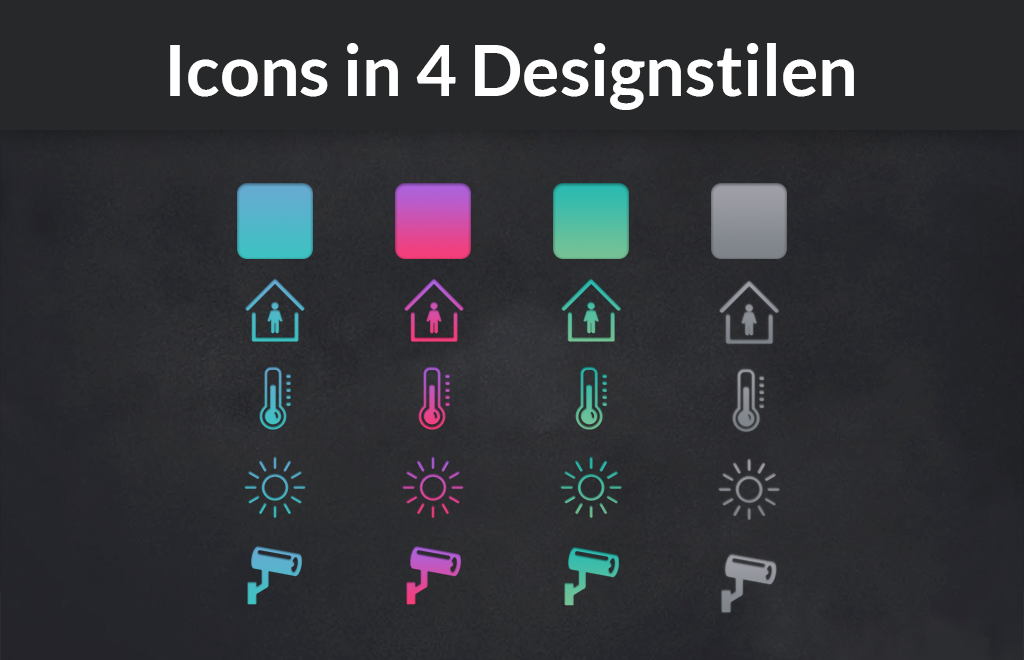 Design-Stile des Icon-Set NEO Plastic für den AIO CREATOR NEO