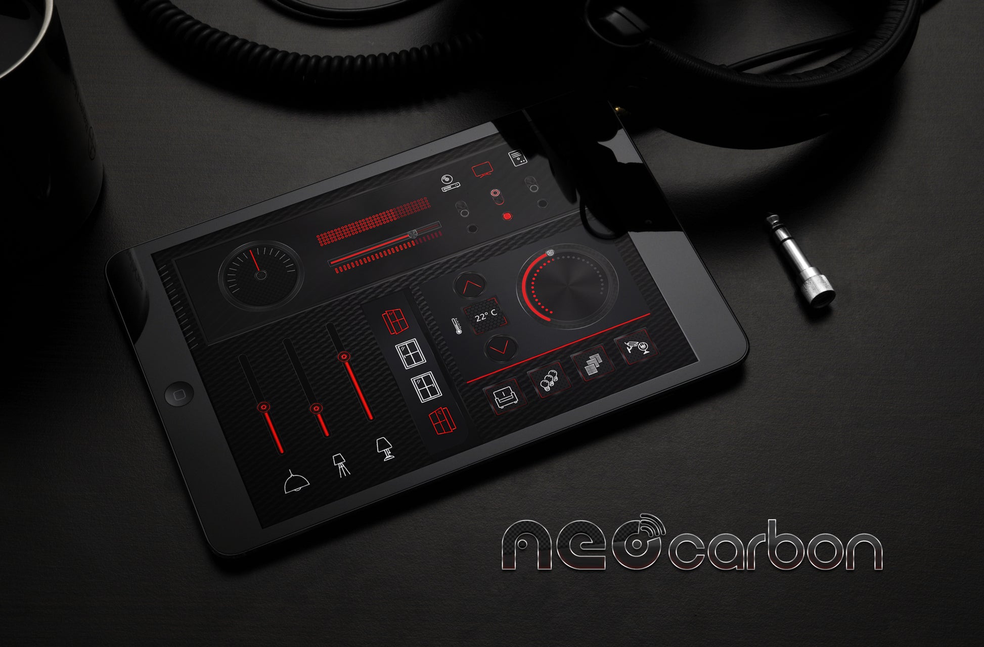 Icon-Set NEO Carbon für den AIO CREATOR NEO in iPad