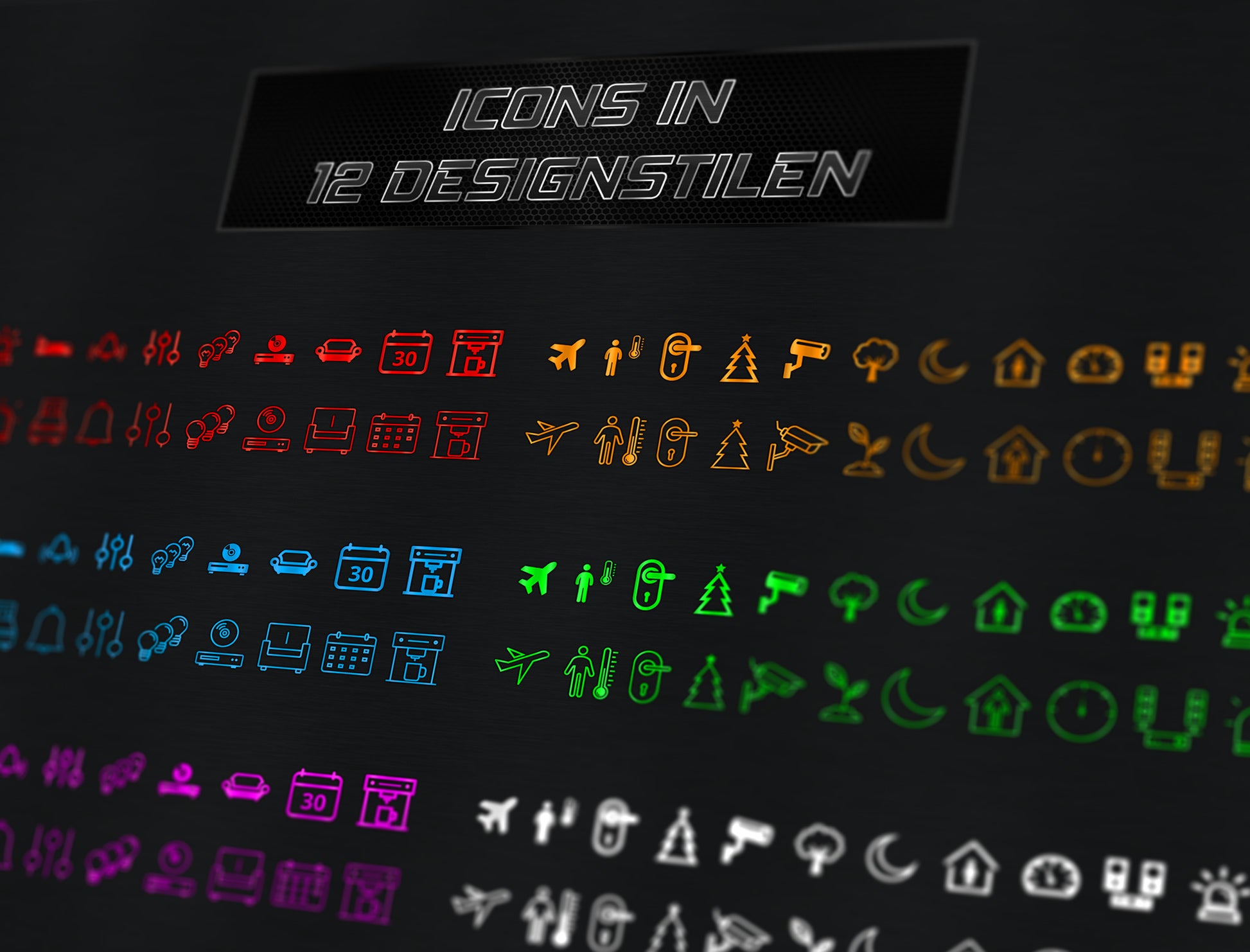 Stile des Icon-Set NEO Carbon für den AIO CREATOR NEO